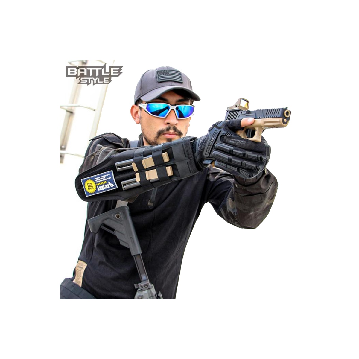 Laylax Battle Style Gauntlet (Black) | Airsoft Megastore